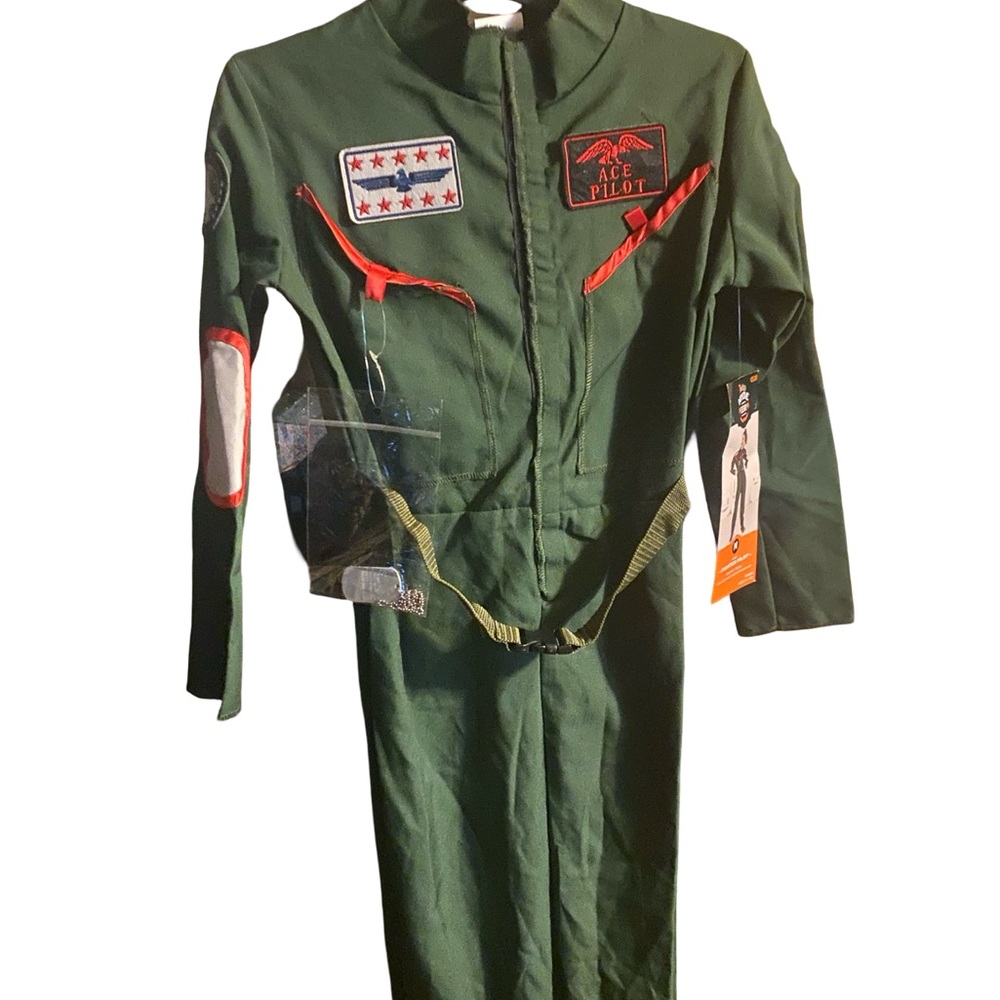 Green Ace Pilot jumpsuit Costume